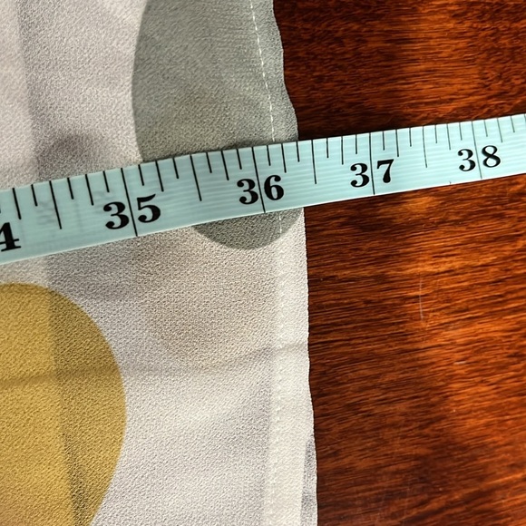 Big Hit Womens Mini Dress L Gold Gray Polka Dot Pattern 1/2 Balloon Sleeves EUC - Picture 11 of 12